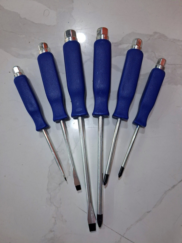 ست ۶ تیکه پیچ گوشتی چکشی و ضربه خور آچار خور از بالا کیفیت عالی برند کرول